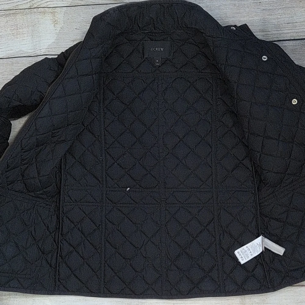 J. Crew Black Quilted Field Jacket